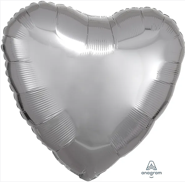 18" SILVER HEART