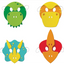 BOY DINO PARTY FOAM MASK (x4u)