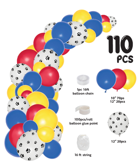 Paw Theme Balloon Garland Set 16ft