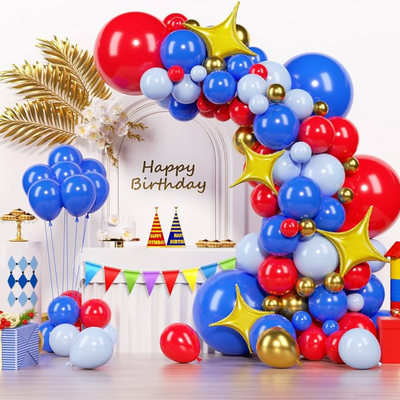 Red Yellow Blue Balloon Garland Set 16ft