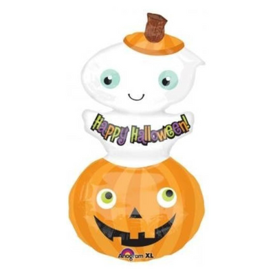 Globo Fantasma Sobre Calabaza Halloween Grande