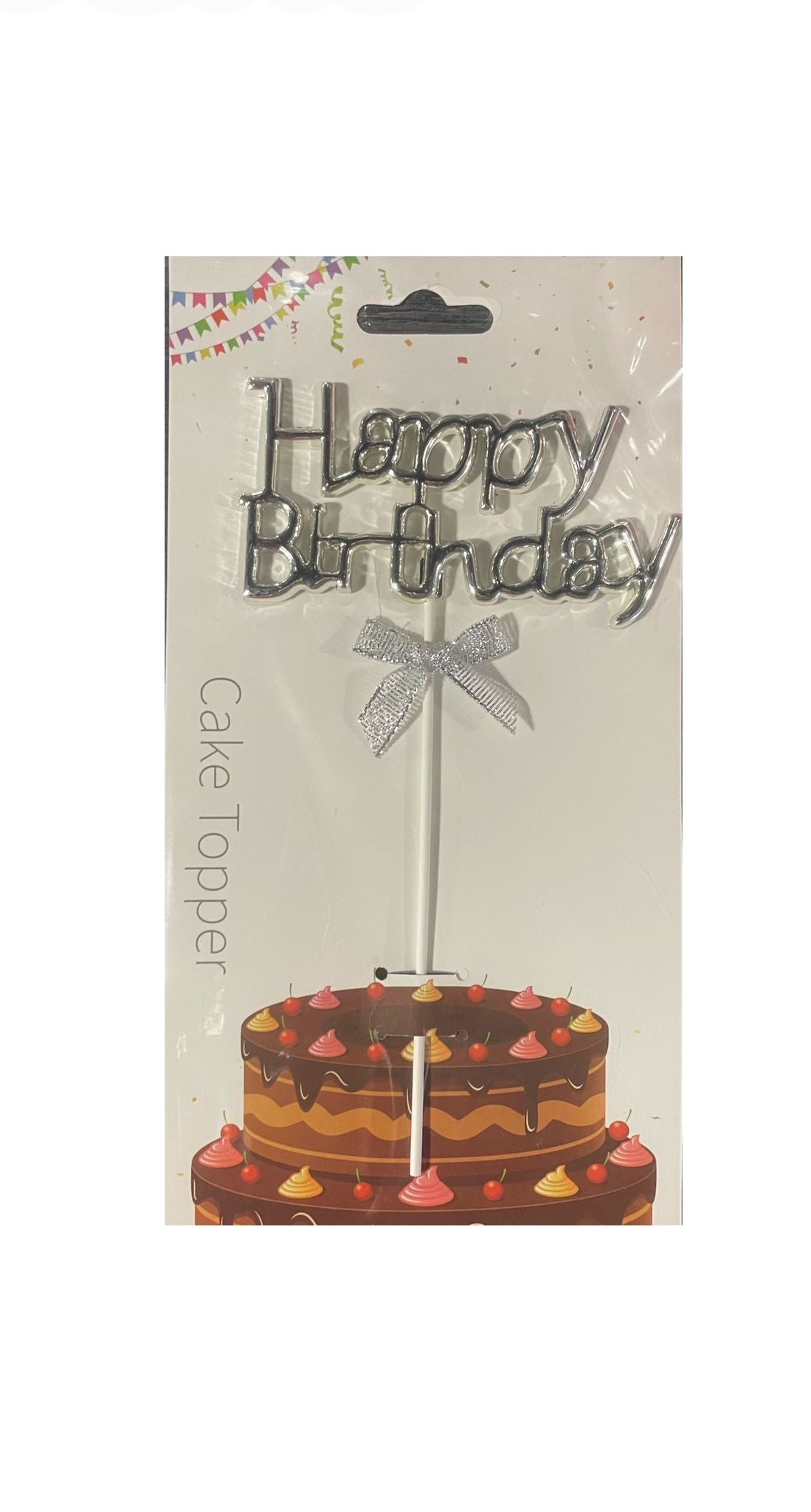 Cake Topper Happy Birthday Cursiva 20cm