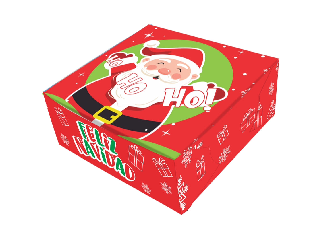 CAJA EMPAQUE MEDIANA NAVIDAD SANTA