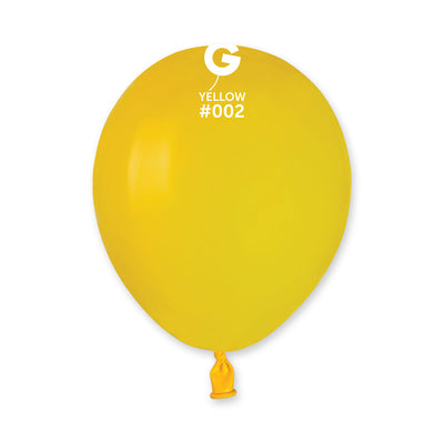 5" Gemar Latex Balloons (Bag of 100) Standard Yellow