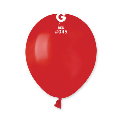 5" Gemar Latex Balloons (Bag of 100) Standard Red