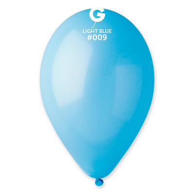 12" Gemar Latex Balloons (Bag of 50) Standard Light Blue