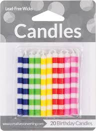 Multicolor Stripe Candles