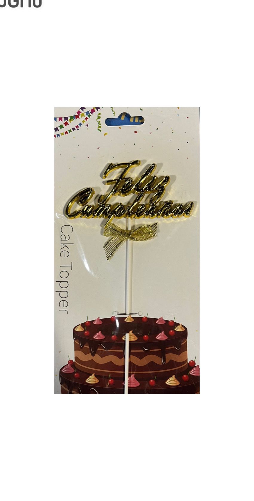 Cake Topper Feliz Cumpleaños 20cm