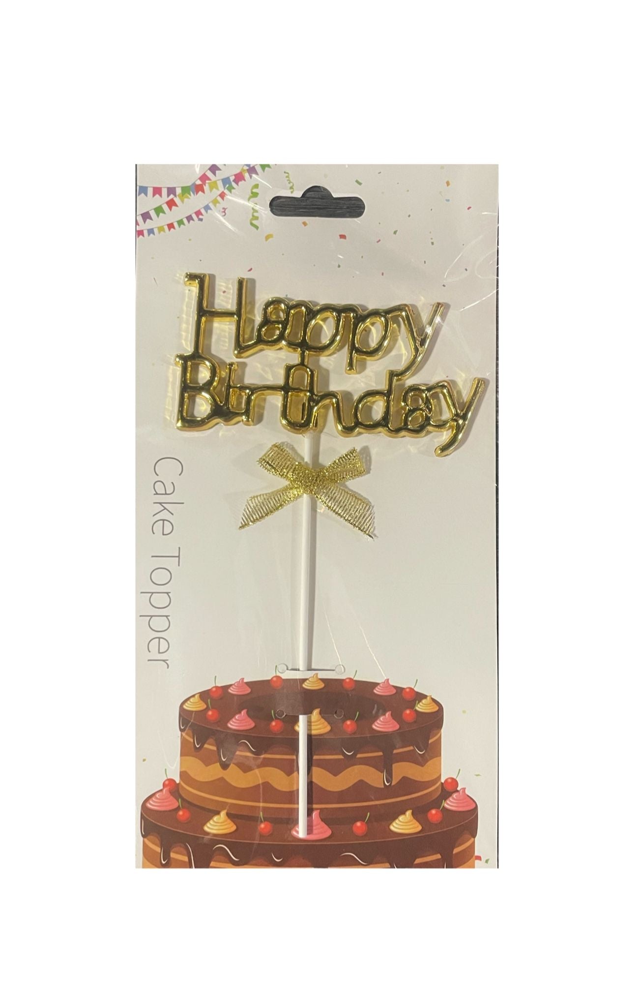 Cake Topper Happy Birthday Cursiva 20cm