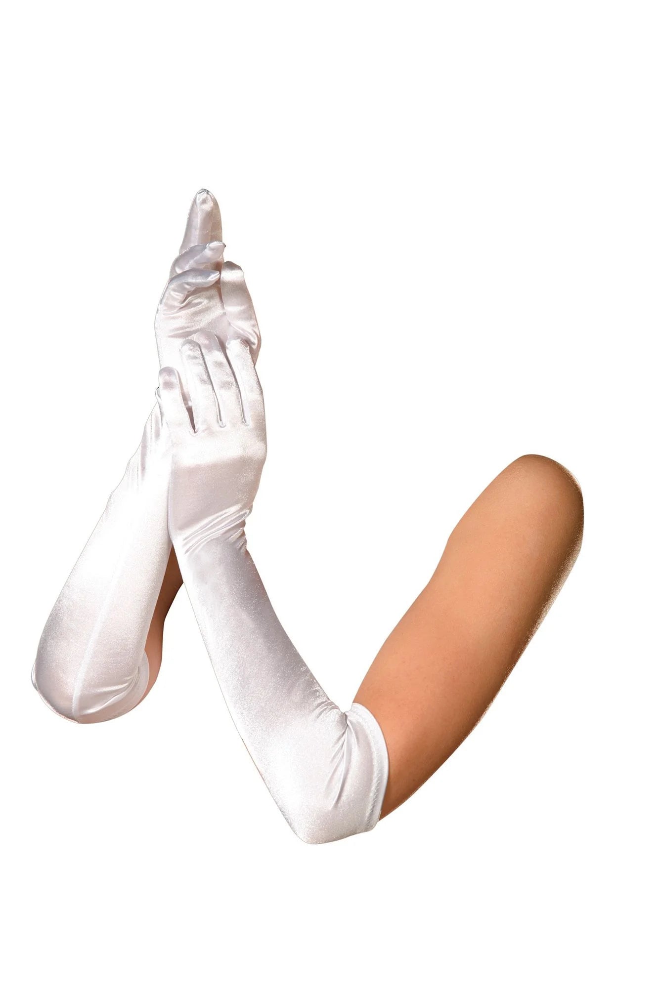 Evening Gloves - Guantes Blancos/Negros