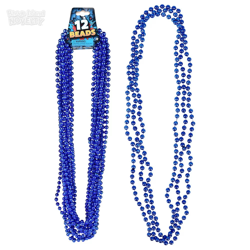 33" 7mm Blue Beads