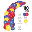 Red Yellow Blue Balloon Garland Set 16ft