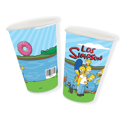 VASO LOS SIMPSONS (x8 UNIDADES)