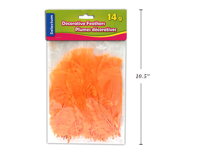 Plumas Decorativas Naranjas Grandes – 14g