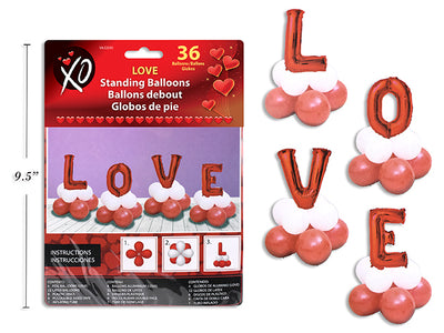 Paquete de 36 Globos de Pie 'LOVE' - San Valentín