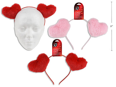 8in Adult V'tine Plush Heart Headband.