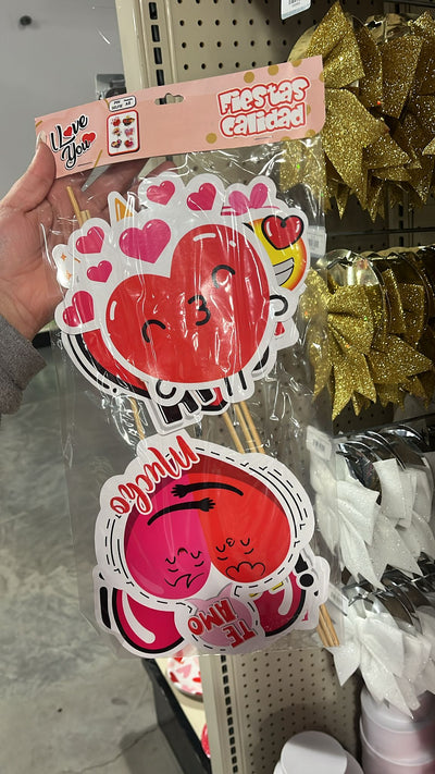 PIN SELFIE X 6 LINEA LOVE CORAZON BARNIZ SAN VALENTIN