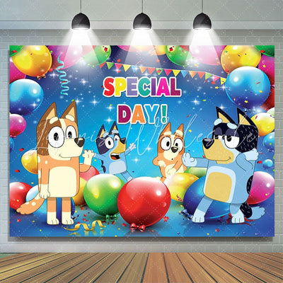 Bluey Backdrop de Cumpleaños