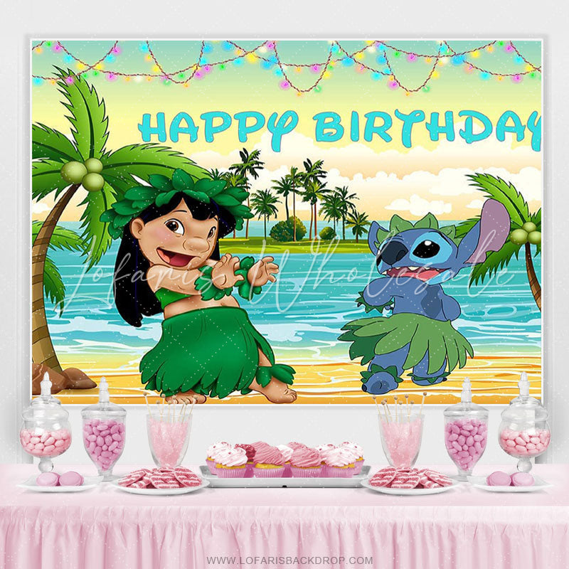 Backdrop Lilo & Stitch Theme Birthday