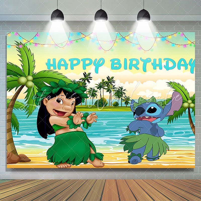 Backdrop Lilo & Stitch Theme Birthday