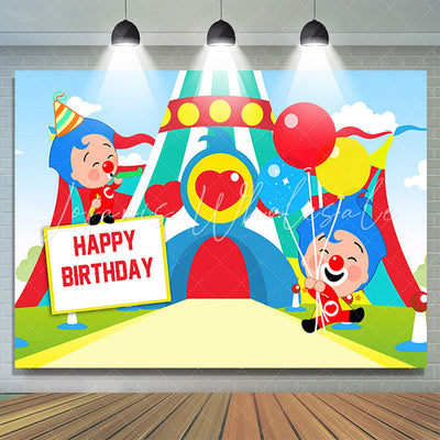 Backdrop Plim Plim Happy Birthday!