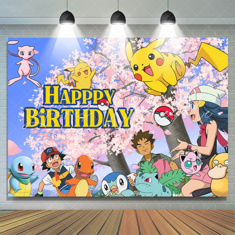 Backdrop Pokémon Happy Birthday