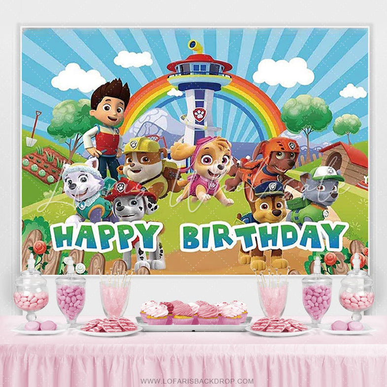 Backdrop PAW Patrol Happy Birthday