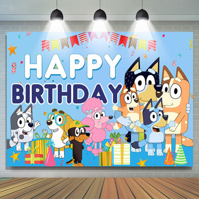 Bluey "Happy Birthday" Backdrop