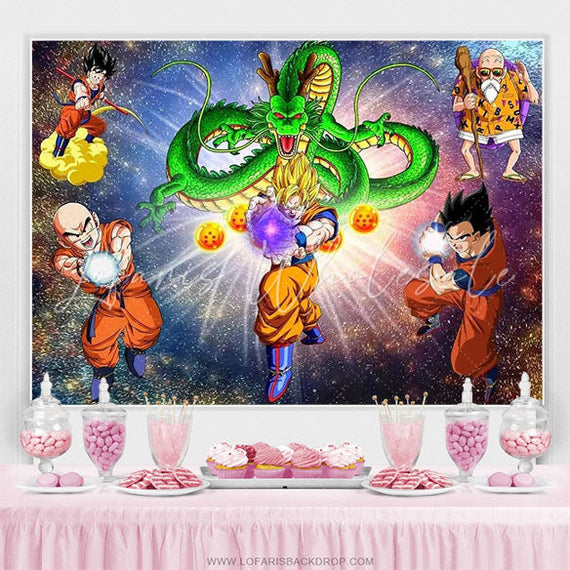 Backdrop Dragon Ball Z Birthday Party