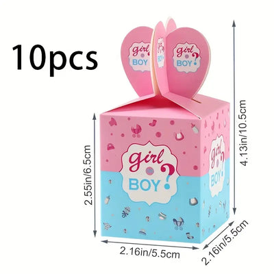 Gender Reveal Candy Gift Box x 10 Unidades