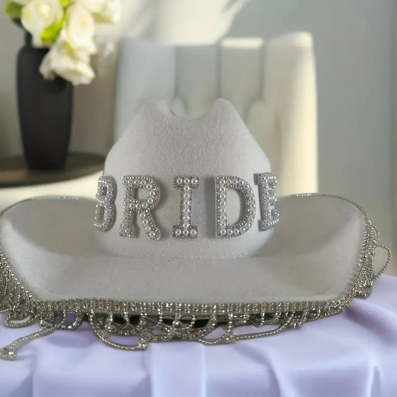 Sombrero Bride Blanco X Unidad