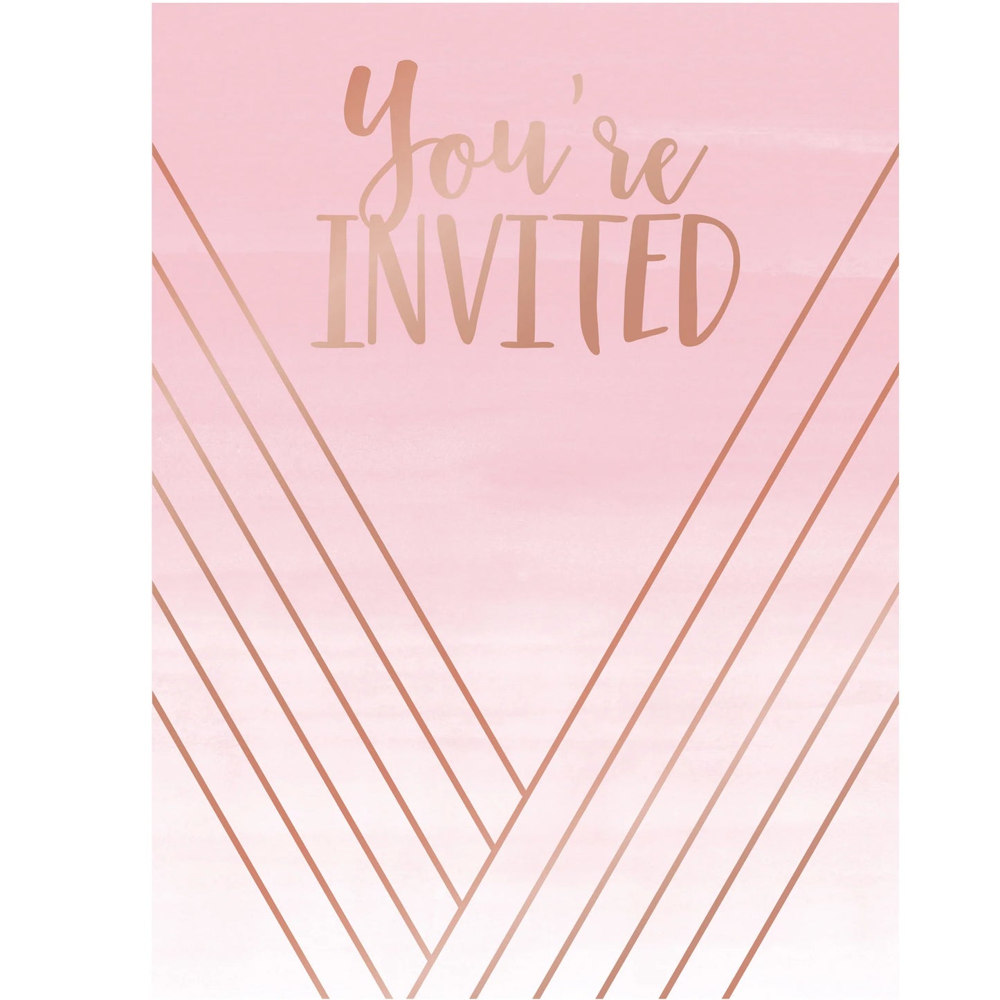 Rose gold Invitations (x8u)