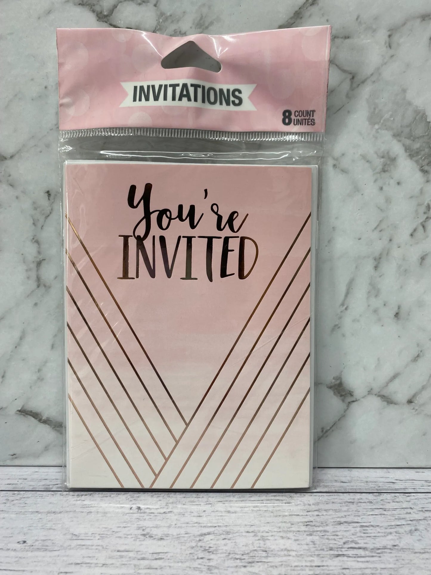 Rose gold Invitations (x8u)