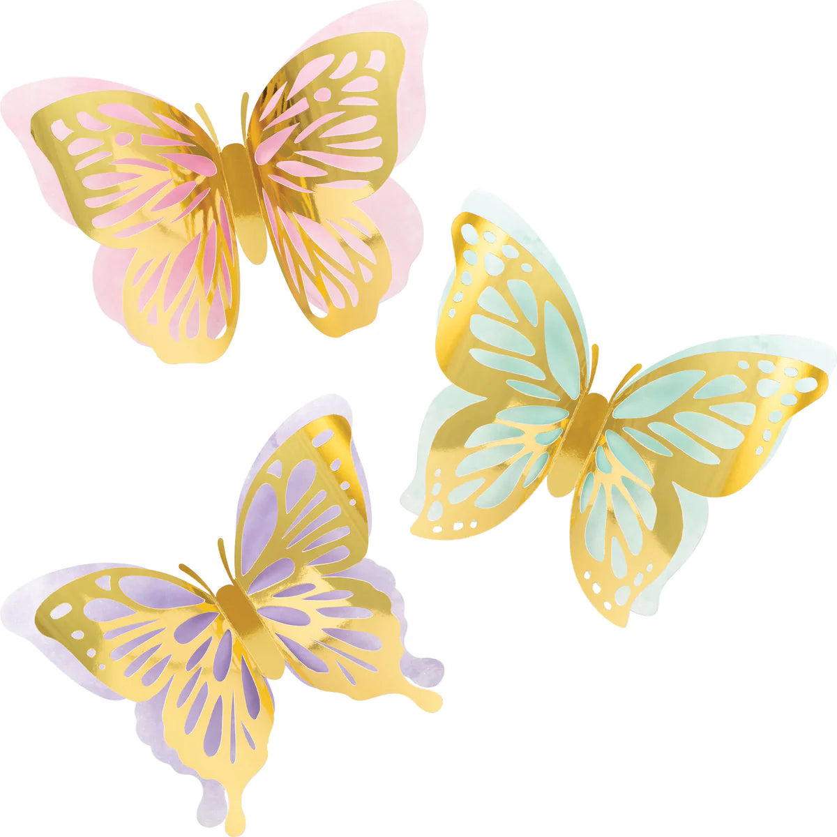 BUTTERFLY SHIMMER 3D WALL DECOR