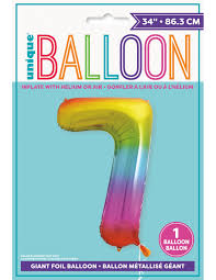 Large Shape 7 RAINBOW Balloon