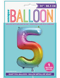 Large Shape 5 RAINBOW Balloon