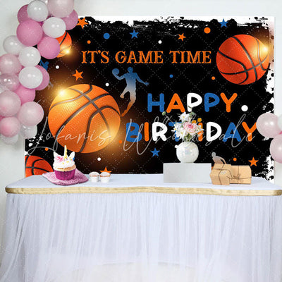 Its Game Time Basketball Sports Backdrop