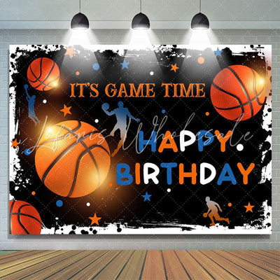 Its Game Time Basketball Sports Backdrop