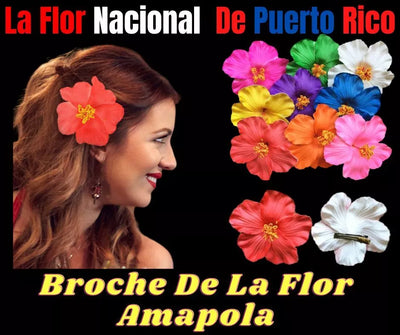 Broche Amapola Flor Puerto Rico (x1u)