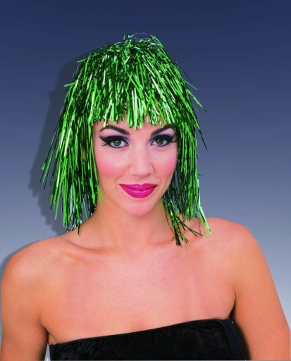 Tinsel Wig Green