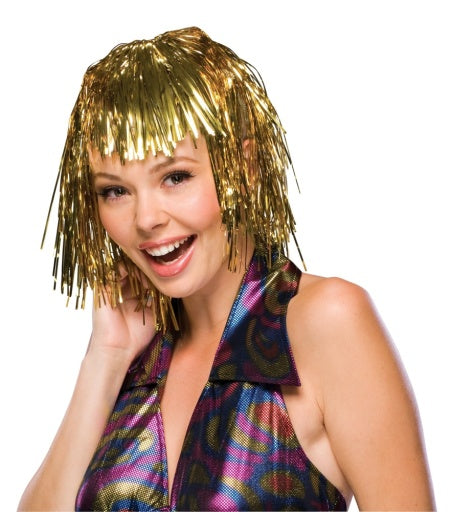 Tinsel Wig-Gold