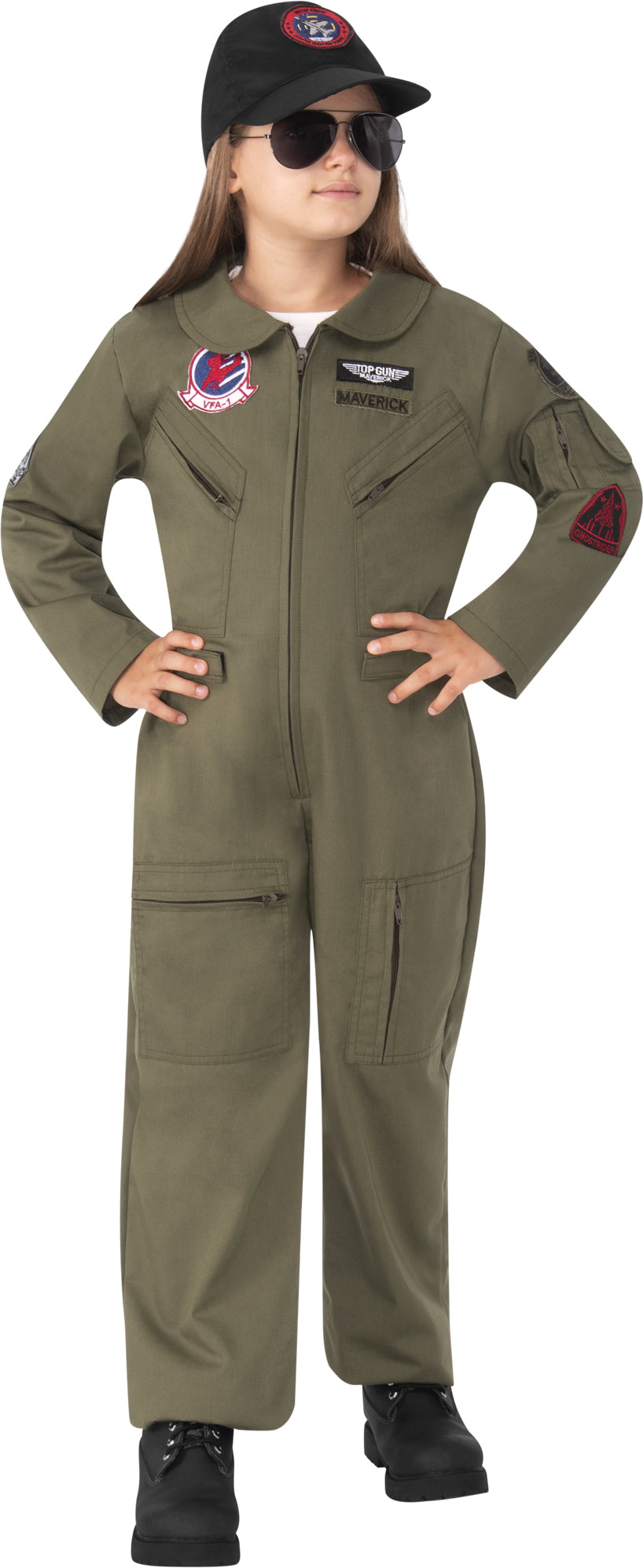 Top Gun Deluxe Kids Costume Flight Suit