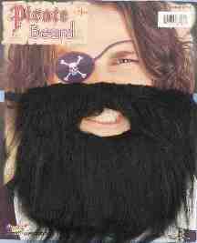 Pirate Beard & Moustache Set Black