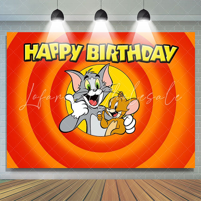 Backdrop Tom and Jerry Happy Birthday