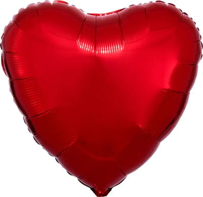 Globo Corazon Metalico Rojo Valentine