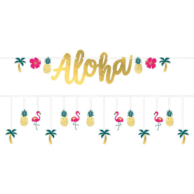 Aloha Luau Multi Pack Banner Colgante Decoración