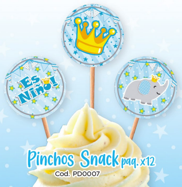 PALILLOS DECORADORES CUPCAKE X12 UD ELEFANTE NIÑO