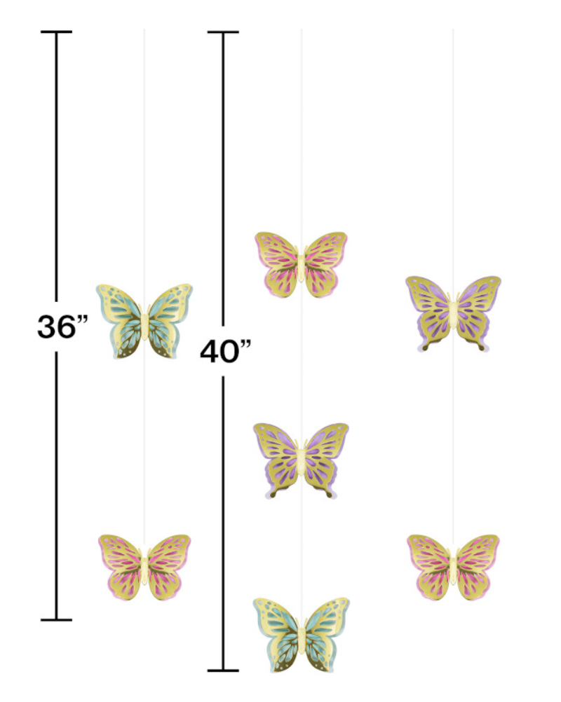 BUTTERFLY SHIMMER HANGING CUTO