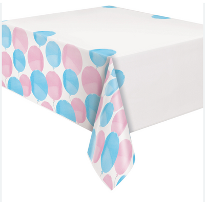 GENDER REVEAL PARTY TABLECOVER MANTEL