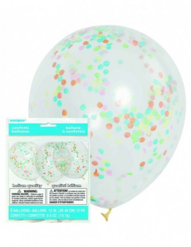 Globo Latex 12" Multi Color Confetti